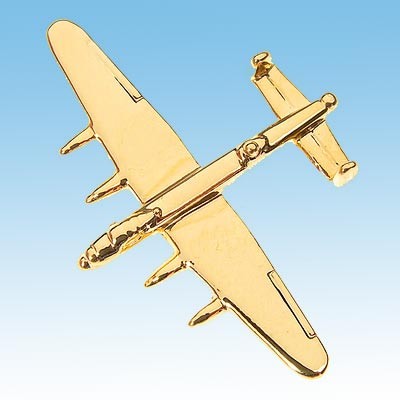 Pin's Avion Avro Lancaster Doré A L'Or Fin 22K